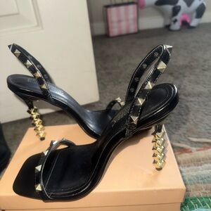 Cape Robbin black heels with sexy gold studs!